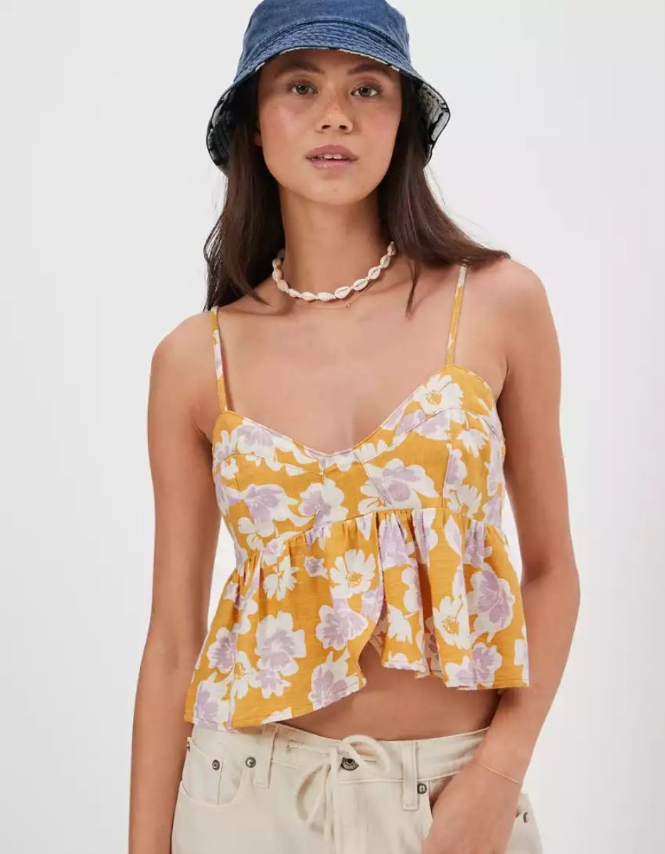 Chemises American Eagle AE Babydoll Cami Doré Femme | JPN-92985746